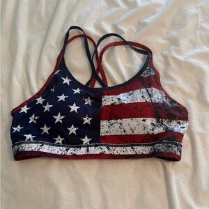 Born Primitive American Flag Sports Bra - Red, White, Blue